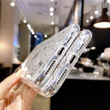 Clear Electroplated Dot Star Love Heart Phone Case Back Cover - iPhone 12 Pro Max/12 Pro/12/12 Mini/SE/11 Pro Max/11 Pro/11/XS Max/XR/XS/X/8 Plus/8 - halloladies