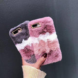 Cute Warm Furry Fluffy Phone Case Back Cover - iPhone 11 Pro Max/11 Pro/11/XS Max/XR/XS/X/8 Plus/8/7 Plus/7 - halloladies