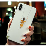 Extra Simple Cartoon Paint Phone Case Soft Back Cover for iPhone 11/11 Pro/11 Pro Max/XS Max/XR/XS/X/8 Plus/8/7 Plus/7 - halloladies