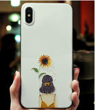 Extra Simple Cartoon Paint Phone Case Soft Back Cover for iPhone 11/11 Pro/11 Pro Max/XS Max/XR/XS/X/8 Plus/8/7 Plus/7 - halloladies