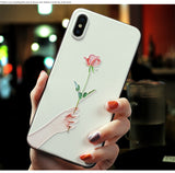 Extra Simple Cartoon Paint Phone Case Soft Back Cover for iPhone 11/11 Pro/11 Pro Max/XS Max/XR/XS/X/8 Plus/8/7 Plus/7 - halloladies