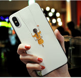 Extra Simple Cartoon Paint Phone Case Soft Back Cover for iPhone 11/11 Pro/11 Pro Max/XS Max/XR/XS/X/8 Plus/8/7 Plus/7 - halloladies