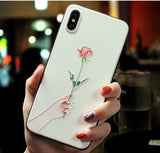 Extra Simple Cartoon Paint Phone Case Soft Back Cover for iPhone 11/11 Pro/11 Pro Max/XS Max/XR/XS/X/8 Plus/8/7 Plus/7 - halloladies