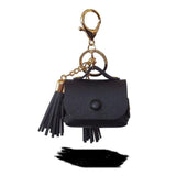 Solid Color Tassel Leather Key Chain Wireless Bluetooth Earphone Cases - Airpods Pro - halloladies