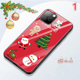 Cartoon Christmas Tempered Glass Phone Case Back Cover - iPhone 11/11 Pro/11 Pro Max/XS Max/XR/XS/X/8 Plus/8/7 Plus/7 - halloladies