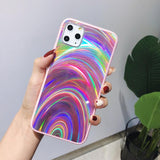 Gradient Rainbow Laser Acrylic Phone Case Back Cover for iPhone 11/11 Pro/11 Pro Max/XS Max/XR/XS/X/8 Plus/8/7 Plus/7 - halloladies