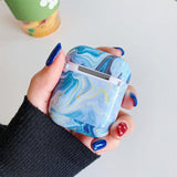 Retro Oil Painting Marble Wireless Bluetooth Earphone Cases for Airpods - halloladies
