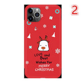 Red Cartoon Christmas Phone Case Back Cover - iPhone 11/11 Pro/11 Pro Max/XS Max/XR/XS/X/8 Plus/8/7 Plus/7 - halloladies