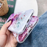 Retro Rose Flower Leaves Shell TPU Phone Case Back Cover for iPhone 11 Pro Max/11 Pro/11/XS Max/XR/XS/X/8 Plus/8/7 Plus/7 - halloladies