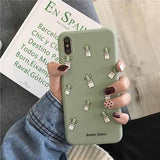 Solid Color Cactus Soft TPU Phone Case Back Cover for iPhone XS Max/XR/XS/X/8 Plus/8/7 Plus/7/6s Plus/6s/6 Plus/6 - halloladies