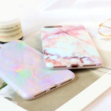 Fashion Smooth Granite Marble Texture Phone Case Back Cover for iPhone 11/11 Pro/11 Pro Max/XS Max/XR/XS/X/8 Plus/8/7 Plus/7 - halloladies