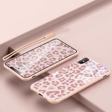 Pink Leopard Print Tempered Glass Phone Case Back Cover - iPhone 11/11 Pro/11 Pro Max/XS Max/XR/XS/X/8 Plus/8/7 Plus/7 - halloladies