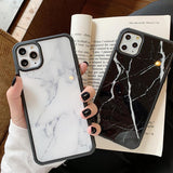 Classic Marble Soft Edge Phone Case Back Cover - iPhone 11 Pro Max/11 Pro/11/XS Max/XR/XS/X/8 Plus/8/7 Plus/7 - halloladies