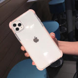Shockproof Bumper Transparent Soft Phone Case Back Cover - iPhone 12 Pro Max/12 Pro/12/12 Mini/SE/11 Pro Max/11 Pro/11/XS Max/XR/XS/X/8 Plus/8 - halloladies