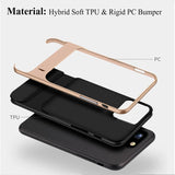 Plating Edge Kickstand Phone Case Back Cover - iPhone 11/11 Pro/11 Pro Max/XS Max/XR/XS/X/8 Plus/8/7 Plus/7 - halloladies