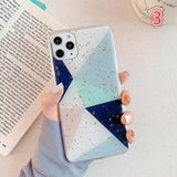 Gold Powder Foil Geometric Graffiti Soft TPU Phone Case Back Cover - iPhone 11/11 Pro/11 Pro Max/XS Max/XR/XS/X/8 Plus/8/7 Plus/7 - halloladies