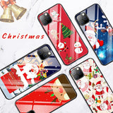 Cartoon Christmas Tempered Glass Phone Case Back Cover - iPhone 11/11 Pro/11 Pro Max/XS Max/XR/XS/X/8 Plus/8/7 Plus/7 - halloladies