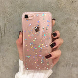 Glitter Powder Colorful Love Hert Soft TPU Phone Case Back Cover - iPhone 11/11 Pro/11 Pro Max/XS Max/XR/XS/X/8 Plus/8/7 Plus/7 - halloladies