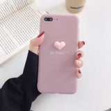 Candy Color Cute 3D Love Heart Soft Phone Case Back Cover - iPhone 11 Pro Max/11 Pro/11/XS Max/XR/XS/X/8 Plus/8/7 Plus/7 - halloladies