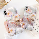 Retro Watercolour Flower iPhone Case Back Cover for iPhone 11 Pro Max/11 Pro/11/XS Max/XR/XS/X/8 Plus/8/7 Plus/7 - halloladies