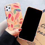 Autumn Fallen Leaf Letter Phone Case Back Cover for iPhone 11 Pro Max/11 Pro/11/XS Max/XR/XS/X/8 Plus/8/7 Plus/7 - halloladies