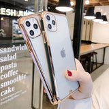 Transparent Electroplated Matte Soft Phone Case Back Cover for iPhone 12 Pro Max/12 Pro/12/12 Mini/SE/11 Pro Max/11 Pro/11/XS Max/XR/XS/X/8 Plus/8 - halloladies