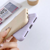 Simple Candy Color Quicksand Texture Surface Soft Phone Case Back Cover - iPhone 11/11 Pro/11 Pro Max/XS Max/XR/XS/X/8 Plus/8/7 Plus/7 - halloladies