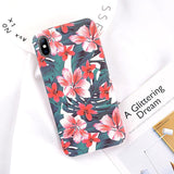 Vintage Flower Leaf Phone Case Back Cover - iPhone 11 Pro Max/11 Pro/11/XS Max/XR/XS/X/8 Plus/8 - halloladies