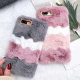 Cute Warm Furry Fluffy Phone Case Back Cover - iPhone 11 Pro Max/11 Pro/11/XS Max/XR/XS/X/8 Plus/8/7 Plus/7 - halloladies