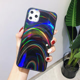 Gradient Rainbow Laser Acrylic Phone Case Back Cover for iPhone 11/11 Pro/11 Pro Max/XS Max/XR/XS/X/8 Plus/8/7 Plus/7 - halloladies