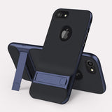 Plating Edge Kickstand Phone Case Back Cover - iPhone 11/11 Pro/11 Pro Max/XS Max/XR/XS/X/8 Plus/8/7 Plus/7 - halloladies