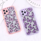 Cute 3D Relif Butterfly iPhone Case for iPhone 12 Pro Max/12 Pro/12/12 Mini/SE/11 Pro Max/11 Pro/11/XS Max/XR/XS/X/8 Plus/8