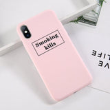 Candy Color Lovely Fashion Graffiti Letter Soft TPU Phone Case Back Cover for iPhone 11/11 Pro/11 Pro Max/XS Max/XR/XS/X/8 Plus/8/7 Plus/7 - halloladies