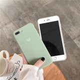 Love Heart Candy Color Soft Phone Case Back Cover for iPhone 12 Pro Max/12 Pro/12/12 Mini/SE/11 Pro Max/11 Pro/11/XS Max/XR/XS/X/8 Plus/8 - halloladies