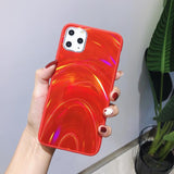 Gradient Rainbow Laser Acrylic Phone Case Back Cover for iPhone 11/11 Pro/11 Pro Max/XS Max/XR/XS/X/8 Plus/8/7 Plus/7 - halloladies