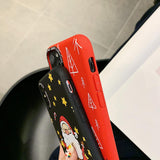 Cartoon Christmas Santa Snowman Phone Case Back Cover for iPhone 11/11 Pro/11 Pro Max/XS Max/XR/XS/X/8 Plus/8/7 Plus/7 - halloladies