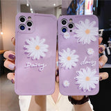 Soft Purple Daisy iPhone Case Back Cover for iPhone 12 Pro Max/12 Pro/12/12 Mini/SE/11 Pro Max/11 Pro/11/XS Max/XR/XS/X/8 Plus/8 - halloladies