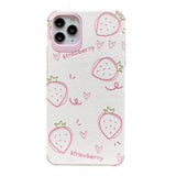 Strawberry Cute Fruit Soft Phone Case Back Cover for iPhone 12 Pro Max/12 Pro/12/12 Mini/SE/11 Pro Max/11 Pro/11/XS Max/XR/XS/X/8 Plus/8 - halloladies