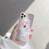 Glitter Butterfly Laser Frame Soft Phone Case Back Cover for iPhone 12 Pro Max/12 Pro/12/12 Mini/SE/11 Pro Max/11 Pro/11/XS Max/XR/XS/X/8 Plus/8 - halloladies