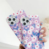 Cute Daisy Flower Soft Phone Case Back Cover for iPhone 12 Pro Max/12 Pro/12/12 Mini/SE/11 Pro Max/11 Pro/11/XS Max/XR/XS/X/8 Plus/8 - halloladies