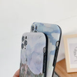 Oil Painting Landscape Phone Case Back Cover for iPhone 12 Pro Max/12 Pro/12/12 Mini/SE/11 Pro Max/11 Pro/11/XS Max/XR/XS/X/8 Plus/8 - halloladies