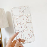 Cute Cartoon Clouds Line Dog Clear Phone Case Back Cover - iPhone 11/11 Pro/11 Pro Max/XS Max/XR/XS/X/8 Plus/8/7 Plus/7 - halloladies