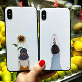 Cute Girls Relief Matte Soft Phone Case Back Cover - iPhone 11/11 Pro/11 Pro Max/XS Max/XR/XS/X/8 Plus/8/7 Plus/7 - halloladies