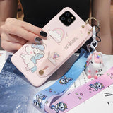 Cartoon Cute Unicorn Rainbow Wrist Strap Lanyard Soft Phone Case Back Cover - iPhone 12 Pro Max/12 Pro/12/12 Mini/SE/11 Pro Max/11 Pro/11/XS Max/XR/XS/X/8 Plus/8 - halloladies