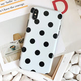Polka Dot Silicone Phone Case Back Cover for iPhone XS Max/XR/XS/X/8 Plus/8/7 Plus/7/6s Plus/6s/6 Plus/6 - halloladies