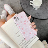 Cute Simple Diamond Pattern Little Love Heart Phone Case Back Cover for iPhone 11 Pro Max/11 Pro/11/XS Max/XR/XS/X/8 Plus/8/7 Plus/7 - halloladies
