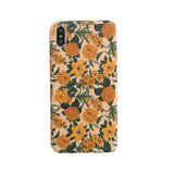 Retro Yellow Flower Leaf Phone Case Back Cover for iPhone 13 Pro Max/13 Pro/13/13 Mini and More iPhone Models