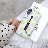 Cute Fruit Watermelon Lemon Hide Ring Holder Stand Phone Case Back Cover - iPhone 11/11 Pro/11 Pro Max/XS Max/XR/XS/X/8 Plus/8/7 Plus/7 - halloladies