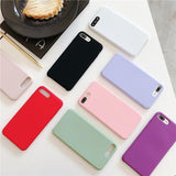 Liquid Silicone Soft Phone Case Back Cover for iPhone XS Max/XR/XS/X/8 Plus/8/7 Plus/7/6s Plus/6s/6 Plus/6 - halloladies