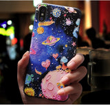 Art Star Cartoon Paint Phone Case Soft Back Cover for iPhone 12 Pro Max/12 Pro/12/12 Mini/SE/11 Pro Max/11 Pro/11/XS Max/XR/XS/X/8 Plus/8 - halloladies